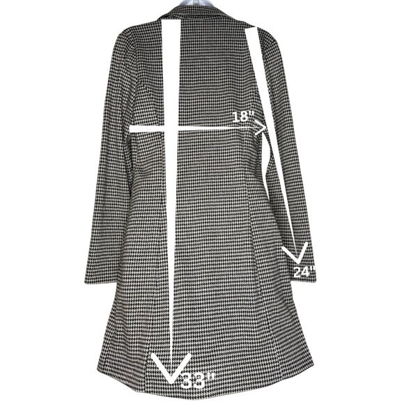 Wearever Knit Women's Long Houndstooth Blazer, Size M, Tailored, Light Weight - Picture 7 of 7
